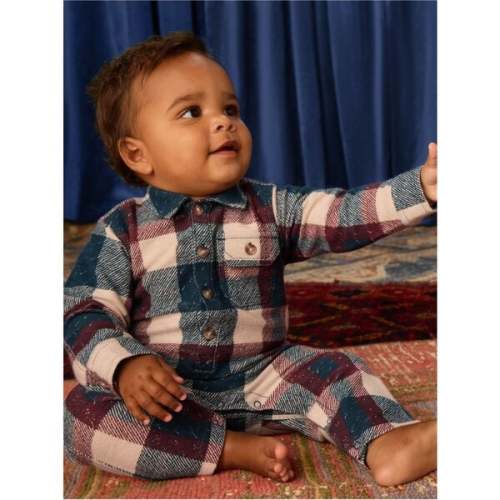 Collared Baby Romper, Cappadocia Plaid - Tea Collection | Maisonette