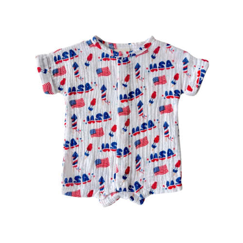 Muslin Henley Shortall, 4th of July