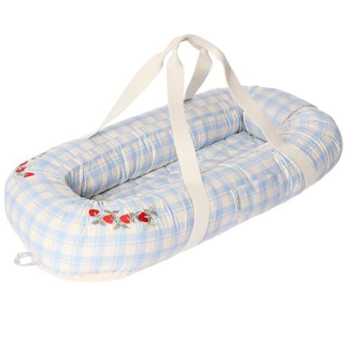 Plaid Sky Blue Baby Nest from Garbo & Friends | RoyalDesign