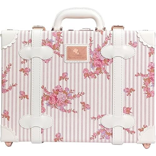 Unitravel Baby Keepsake Case, Handmade Memory Storage Box, Newborn Keepsake Box, Vintage Suitcase for Baby Shower, Baptism, Naming Ceremony or Birthday