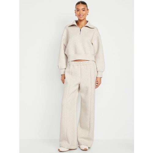 High-Waisted Bounce Fleece Wide-Leg Sweatpants