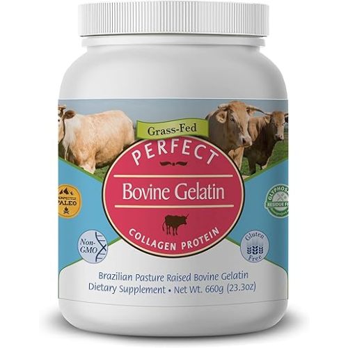Perfect Supplements – Perfect Bovine Gelatin – 660 Grams – 100% Beef Gelatin Collagen Protein – Supports Healthy Skin & Joint Health