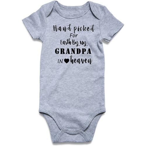 UNICOMIDEA Baby Boys Girls Romper Letter Printed Newborn Outfit Short Sleeve Bodysuits 0-12 Months