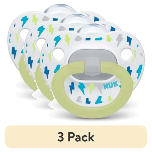 (3 pack) NUK Orthodontic Pacifiers, 6-18 Months, Neutral, Unisex, 3 Pack