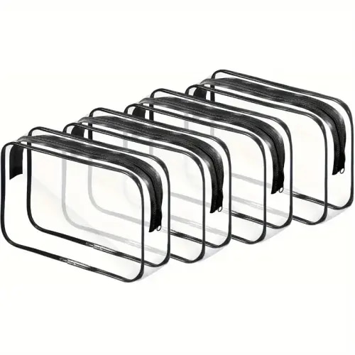 4pcs transparent pvc travel organizer set zippered makeup - Temu
