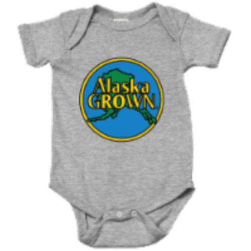 Arctic Circle Enterprises Alaska Grown Onesie - Gray, 6 Month