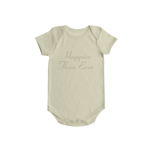 Happier Than Ever Organic Beige Onesie - Billie Eilish | Store