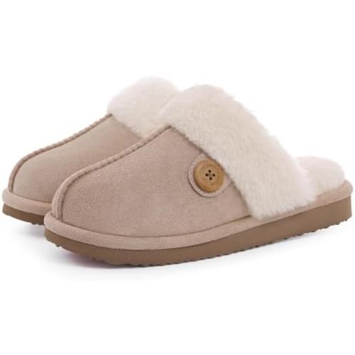 Litfun Women's Fuzzy Memory Foam Slippers Fluffy Winter House Shoes Indoor and Outdoor