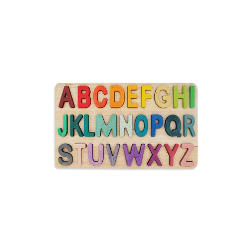 Alphabet Educational Wooden Rainbow Puzzle