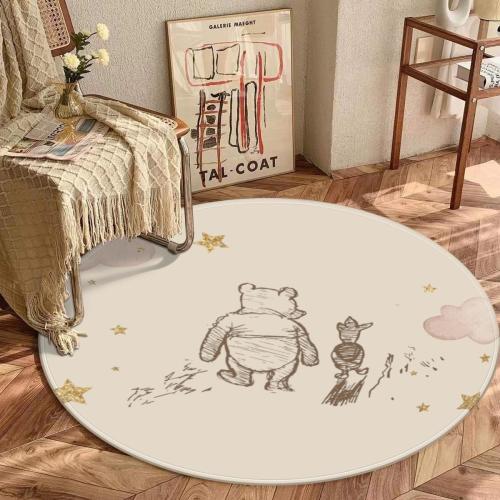 Personalized Winnie the Pooh Nursery Rug with Baby Name Pooh Bear Area Rug for Kid Bedroom Baby Shower Gift for Newborn Custom Name Rug