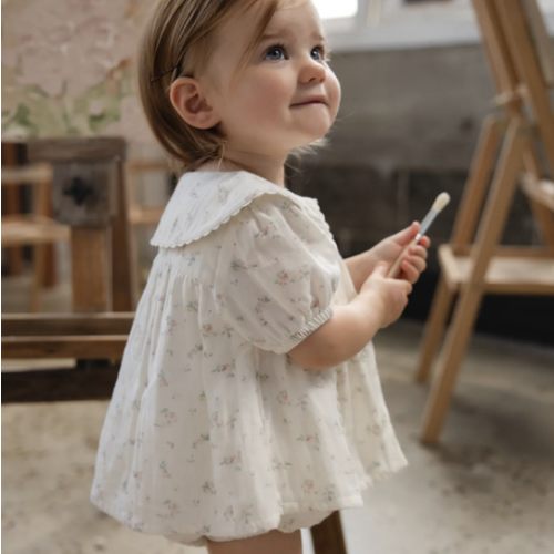 Organic Cotton Muslin Kodi Top - Solange Snow – Jamie Kay USA
