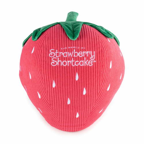 Strawberry Shortcake 14" Strawberry Shaped Pillow Buddy, Polyester Corduroy, Pink, Wildbrain
