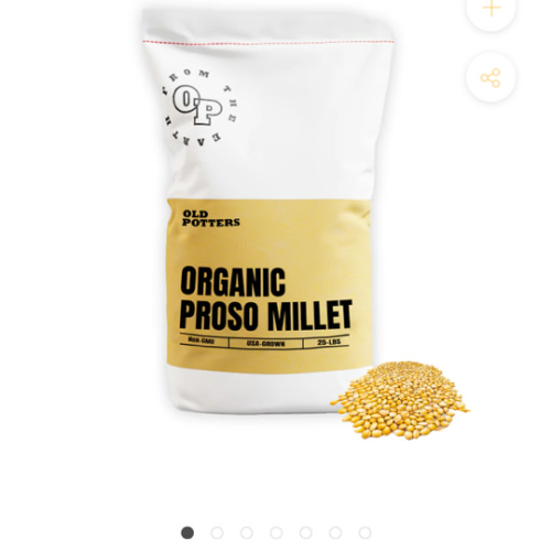 Old Potters Wildlife Organic Proso Millet Attracts Birds and Wildlife – Non-GMO, Gluten-Free, Nutrient-Rich Bird Seed Mix 25 LBS