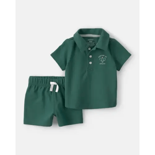 Baby Boy 2-Piece Top & Short Set - Green | Carter's
