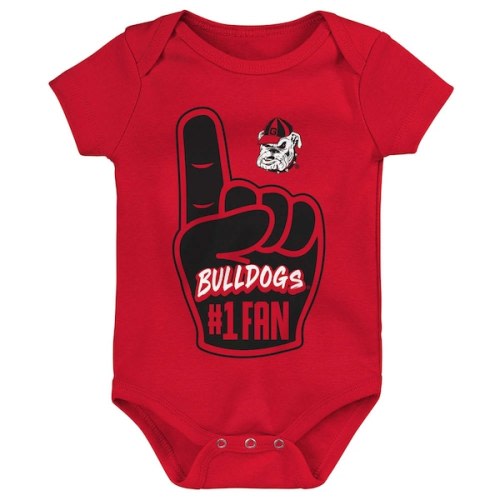 Georgia Bulldogs Newborn & Infant #1 Fan Foam Finger Bodysuit - Red
