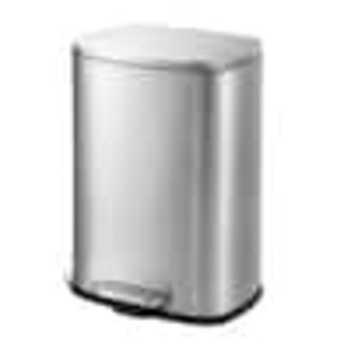 Qualiazero 13 Gal. Stainless Steel Kitchen Trashcan, Step-on, Rectangle QZ10002