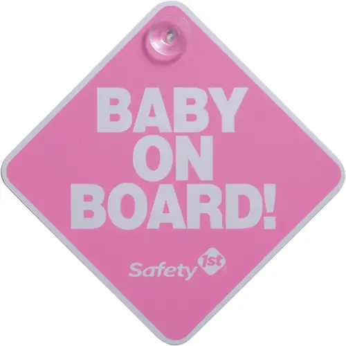 Safety 1st Baby On Board Sign, Pink
