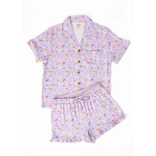 Gigi Floral Women's Bamboo Short Pajama Set – Little Crowns & Capes