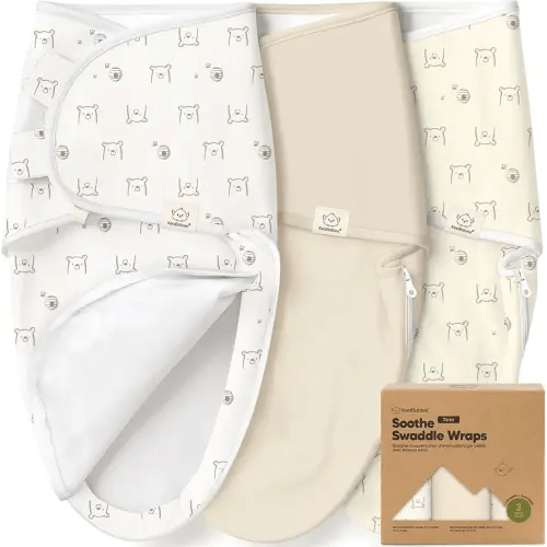 Baby Swaddle Sleep Sacks with Zipper - 3-Pack Swaddles for Newborns 0-3 Months, Infant, Baby Girls, Boys, Soft & Durable Newborn Sleep Sack, Easy Diaper Change Swaddling Blanket (Bumble Bear)