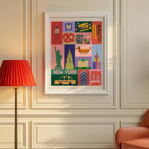 NYC art print/New York illustration /new york print wall art/art print New York/NYC/NYC art
