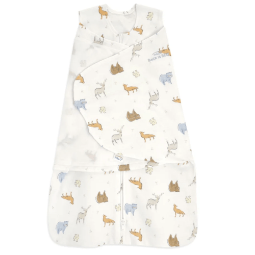 100% Cotton Baby Swaddle Forest Friends | Newborn | HALO US