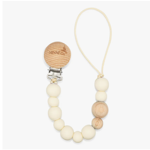 Ninni Co. Marshmallow Cream Pacifier Clip