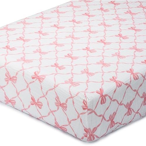 LollyBanks Muslin Cotton Crib Sheet, Fits Standard 52"x28" Mattress