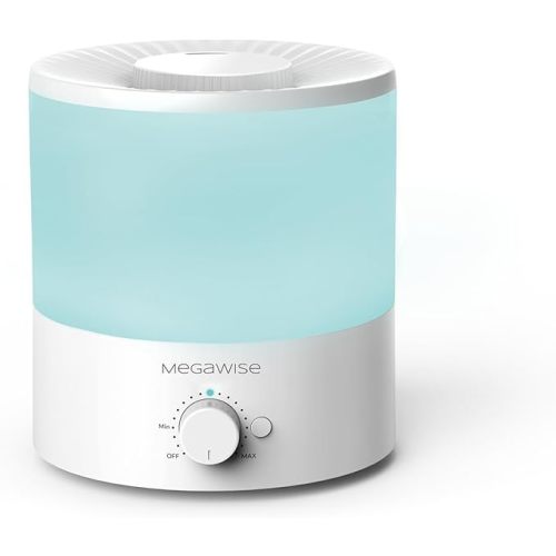 MegaWise Ultrasonic Cool Mist Humidifier SK7620 - 1.5L Capacity, Whisper-Quiet Operation, Adjustable Mist Output, Auto Shut-Off - Ideal for Home, Office, Baby Room, and Bedroom