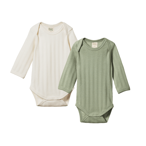 2 Pack Derby Long Sleeve Bodysuits
