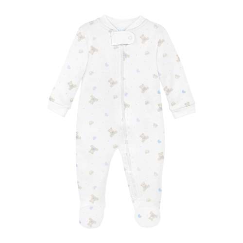 Love Teddy Pinted Zipper Footie | Baby Boy