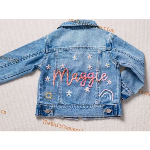 Charming Personalized Denim Jacket for Babies and Toddlers - Custom Name Jean Jacket - Ideal Gift for Baby Showers or Birthdays