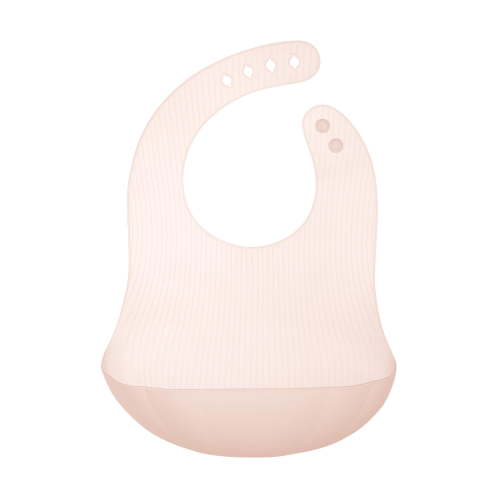 Olababy Fold N Go Silicone Baby Bib w Travel Case | Soft, Lightweight, Waterproof Bibs for Infants & Toddlers | BPA Free (1 Bib + 1 Travel Case, Coral)