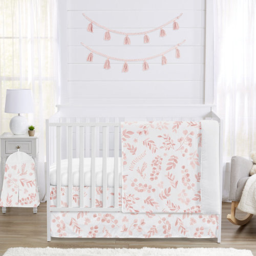 Sweet Jojo Designs Botanical Blush Pink 4 Piece Crib Bedding Set by Sweet Jojo Designs | Wayfair