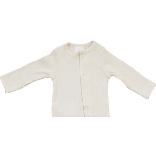 Vanilla Organic Cotton Ribbed Snap