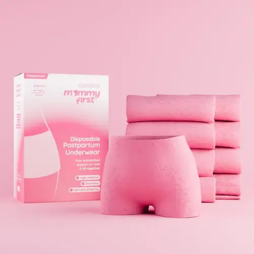 High-Waisted Postpartum Underwear | Blush Pink | Pack of 8 | - TikTok Shop