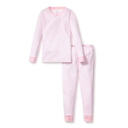 Kid's Pima Snug Fit Pajama Set in Pink Stripe - Size 5