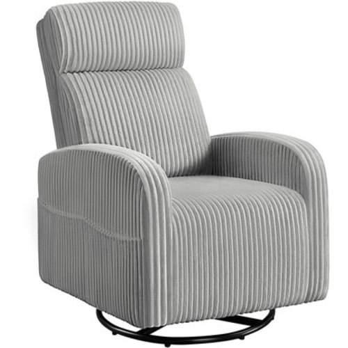 Yaheetech Upholstered Swivel Glider, Gliding Rocker Chair for Nursery Room Living Room & Reviews | Wayfair
