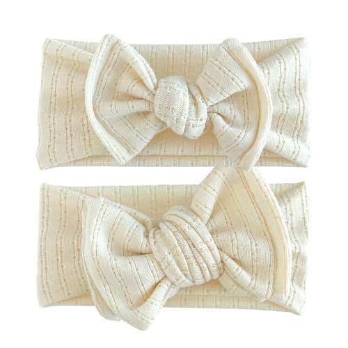 Cream Pointelle Baby Headband, Top Knot or Oversized Bow Style | Harper + Remi