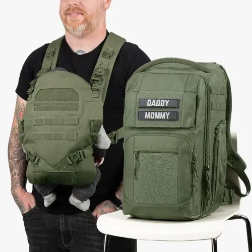 Everyday Dad Diaper Backpack + Baby Carrier Bundle | Save | TBG – Tactical Baby Gear, Ranger Green
