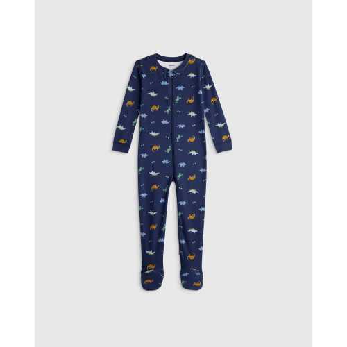 100% Organic Cotton Footie Pajama in Little Dinos