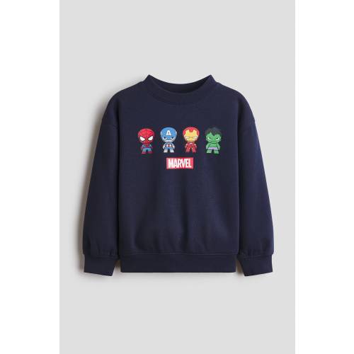 PRINTED BRUSHED-INSIDE SWEATSHIRT