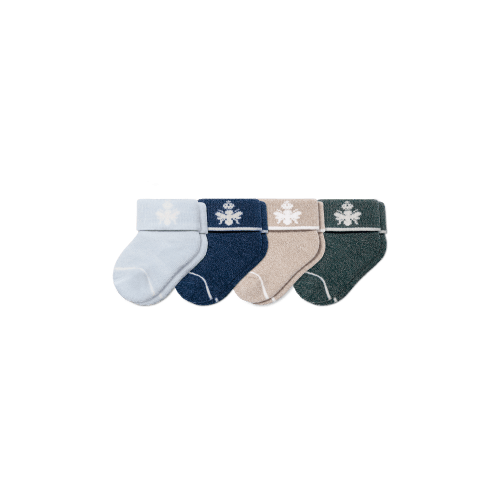 Baby Merino Wool Blend Calf Sock 4-Pack (0-6 Months)
