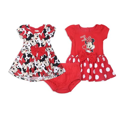 Disney Baby Girls' Minnie Mouse Rock The Dots Dresses (Pack of 2)