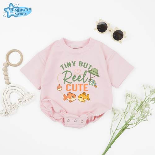 Tiny But Reel Cute Baby Fishing Romper, Fishing Bodysuit, Daddy’s Fishing Buddy Romper, Cute Fishing Romper, Baby Boy Clothes, Newborn Gift