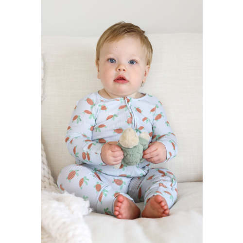 Bamboo Waffle Convertible Zip Romper in Coastal Cruisers | Caden Lane