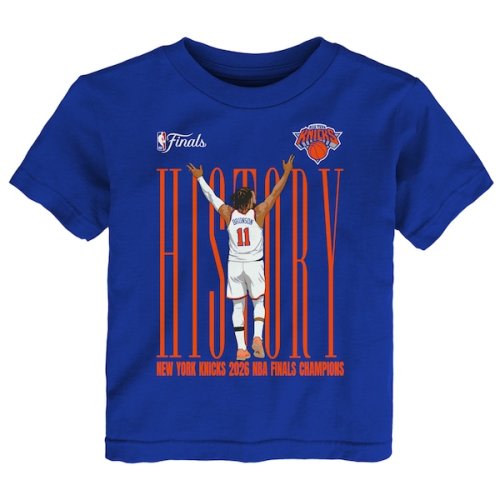Toddler New York Knicks Jalen Brunson Outerstuff Royal 2026 NBA Finals Champions History T-Shirt