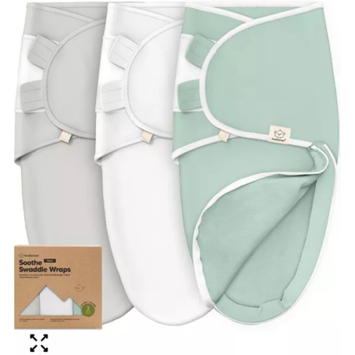 3pk Soothe Zippy Baby Swaddles 0-6 Months, Newborn Sleep Sacks, Zipper Swaddle, Wearable Swaddle Blanket