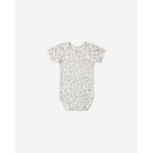 Bamboo Short Sleeve Bodysuit Blue Floral