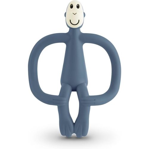 Original Teething Toy for Baby 3 Months+, BPA-Free Food Grade Silicone, Easy to Hold & Naturally Fits in Mouth, Stimulates and Massages Sore Gums, Airforce Blue