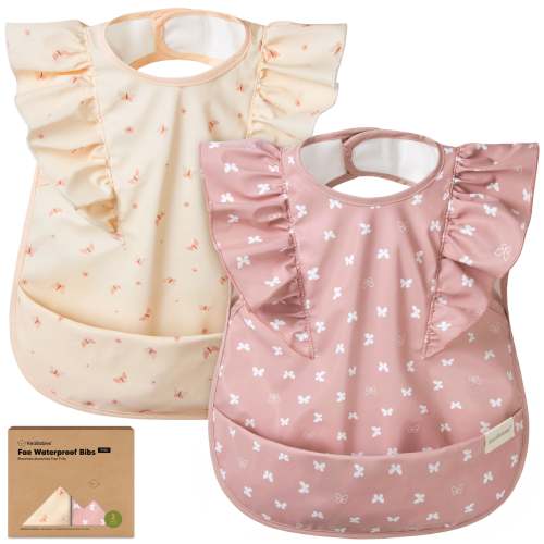 Waterproof Baby Bibs with Food Catcher for 6 to 36 Months – KeaBabies